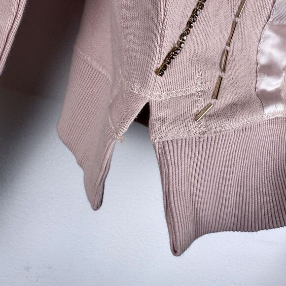 Anthropologie Embellished Pink Bow Beaded Sweatshirt NWT - Picture 12 of 16
